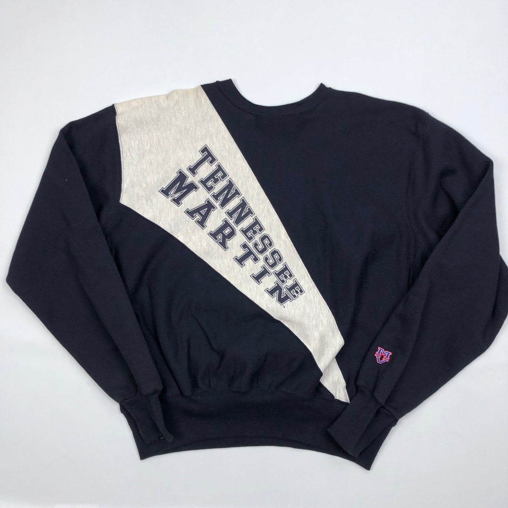 MV Sport Pro Weave Tennessee Martin Sweatshirt XL Navy Blue Made in USA Vintage